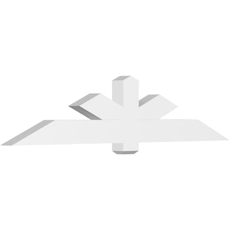 Ekena Millwork Kennewick Architectural Grade PVC Gable Bracket, 84"W x 17 1/2"H x 4"D x 6"F, 5/12 Pitch GBP084X18X0406KEN00